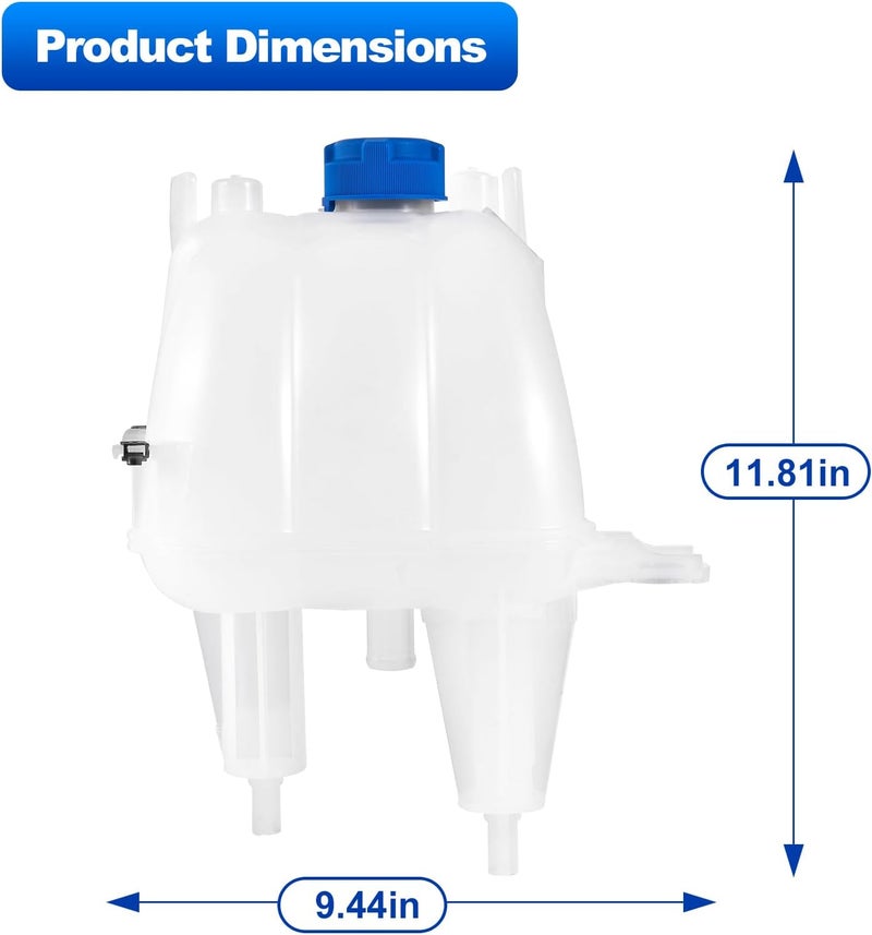 TEMSONE Upgrade 603-832 Coolant Reservoir Tank Compatible with Dodge Ram ProMaster 1500 2500 3500 2014-2021 Replace# 52014880AA - Image 5